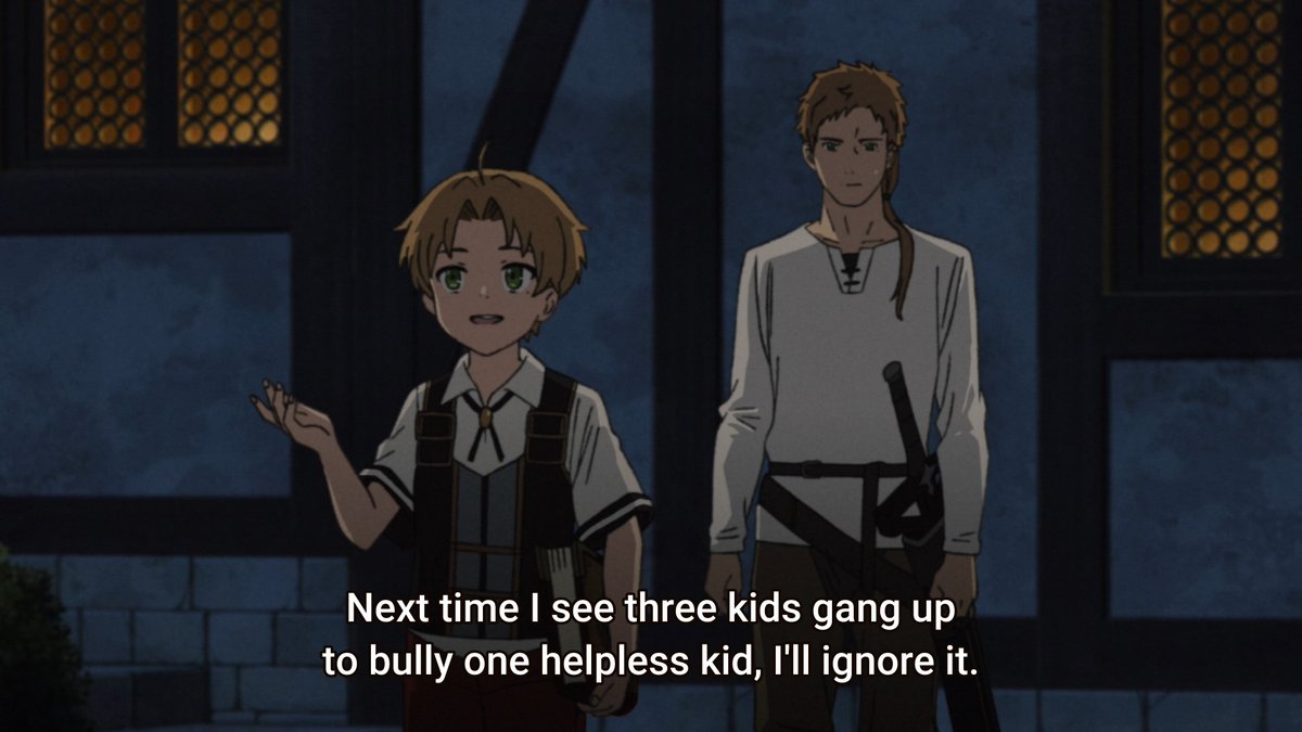 (2/?) Rudeus doesnt let up his argument against him, basically stripping his logic naked of counter-arguments and forcing Paul to face his own mental immaturity as a young parent and some of his past mistakes.