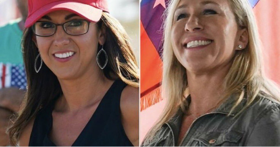 If you think that Lauren Boebert and Marjorie Taylor Greene are REALLY BAD for our country Let us know because We want to follow you. If WE already follow you please RT our tweet.  Let’s wipe those smiles OFF those idiotic faces!!