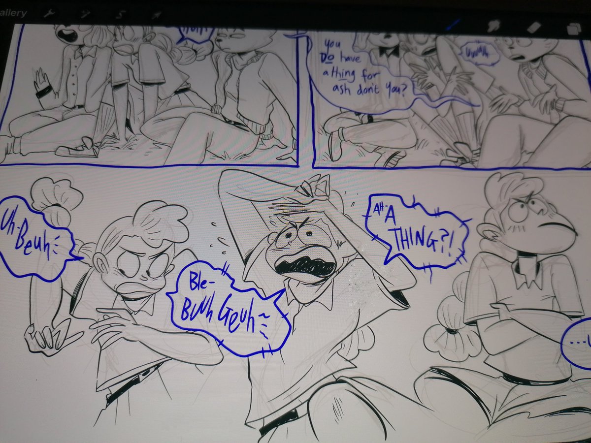 Today has not been a great day health wise :( Here's a teeny bit of drawing I managed : 