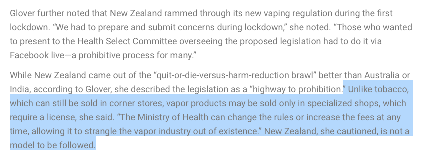 VapingAlliance's tweet photo. “highway to prohibition”
While @Twitter has currently "suspended" what you can see from @MarewaGlover, she maintains a strong voice on #hamreduction issues after 30+yrs in the field. Here's her latest comments
https://t.co/OUB5ng8eDw https://t.co/Cv0Qx8henL