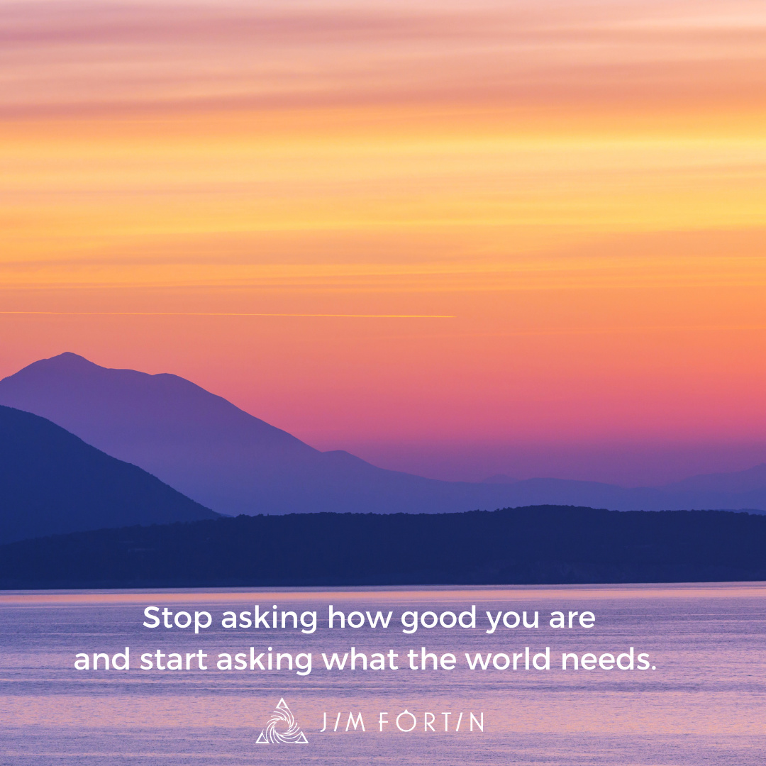 Wherever you are on your path, if you just focus on helping people, you no longer have to worry about how good you are. ⁠