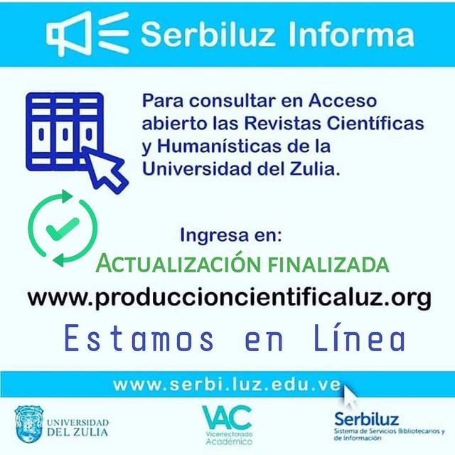 ¡Conoce nuestras revistas científicas y humanísticas! El Sistema de Servicios Bibliotecarios y de Información de LUZ (<a href="/SerbiLUZ/">Serbiluz</a>) ha actualizado la data de todas las publicaciones de nuestra institución para el acceso de la comunidad universitaria.
.
.
.
#LUZ
#Academia
#Revistas
