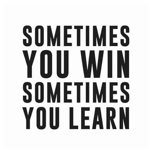 Not every "L" is a loss. There are always learning experiences. #learn
