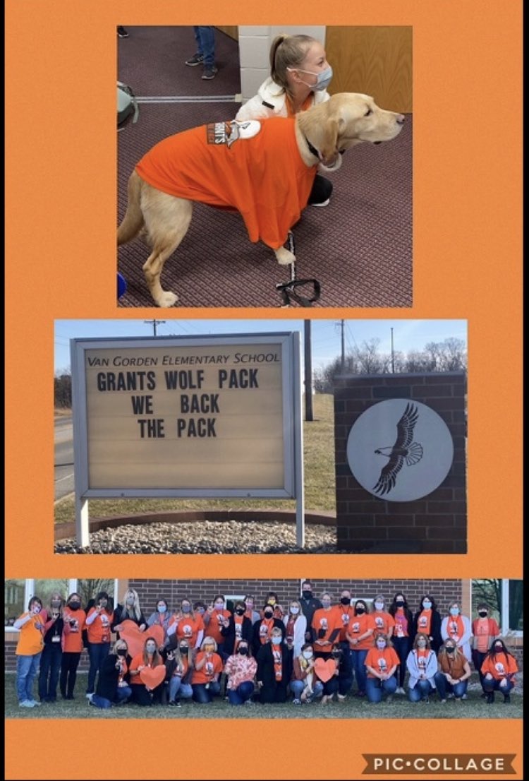 VgEagles's tweet photo. Wearing orange for Grant! Keeping the Wolf family in our hearts and prayers! #grantswolfpack #WEareLakota https://t.co/KAkfzEiw9Y