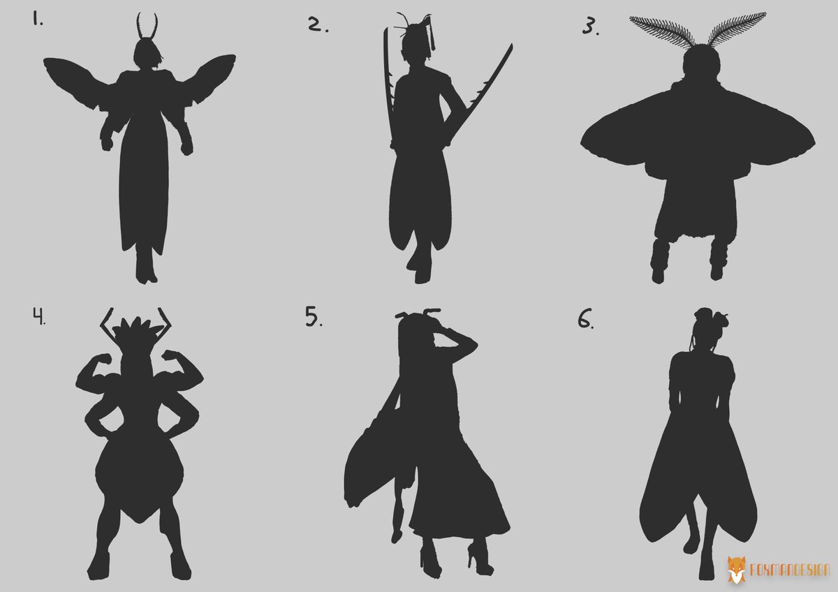 DAVosselman's tweet photo. Insect Princess/Queen Silhouettes. Which one is your favorite?
#Silhouettes #ConceptArt #InsectQueen #Art #Design https://t.co/Pa5IoLhSQB