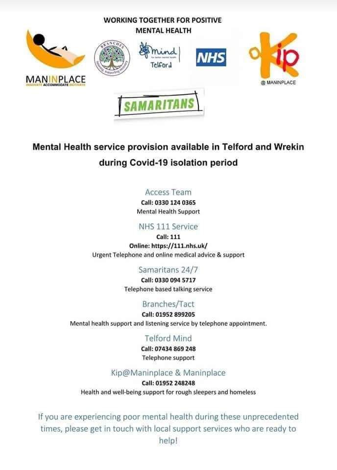 Local and National numbers to contact if you need mental health support 👇