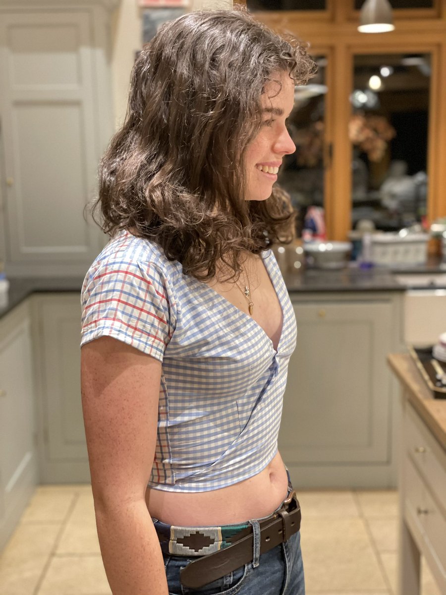 uberboffin's tweet image. Ingenious use of my old @JosephTurnerLtd shirts made and modelled by my daughter #upcycle