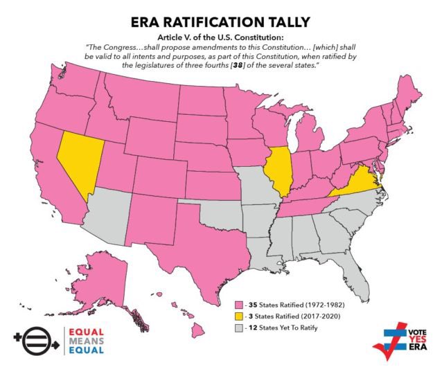 The extended ERA deadline yielded NO additional states & the extended 1982 deadline expired & the ERA *still* fell 3 states short.You can see the Southern strategy was successful by the states that did NOT ratify