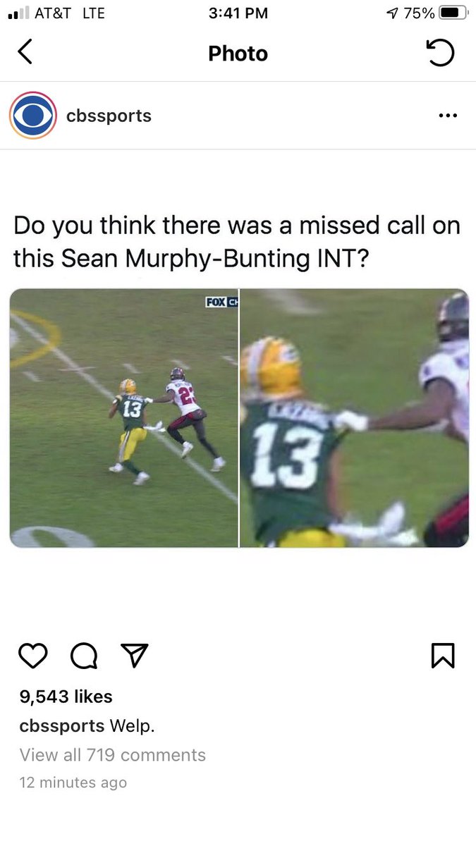 jdb7677's tweet photo. Allowed a drive to start that resulted with a TD for Bucs. https://t.co/hF6DTUtBZP