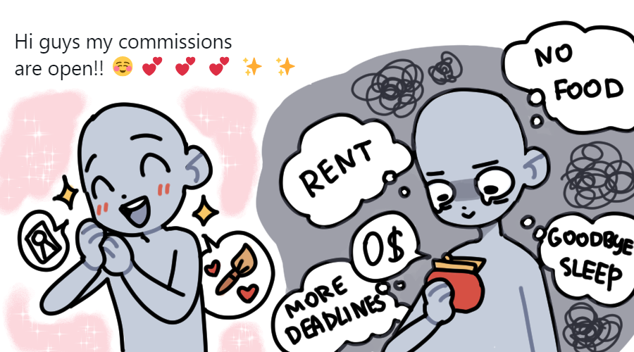 sometimes social media gives the impression that artists are in that fictional category of people who "chose a job they love, and they never have to work a day in their life", but art is still a hard work and artists deserve respect too ?