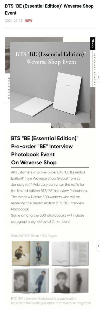 bts be インタビュー　フォトブック BTS BE インタビューフォトブック interview photo book