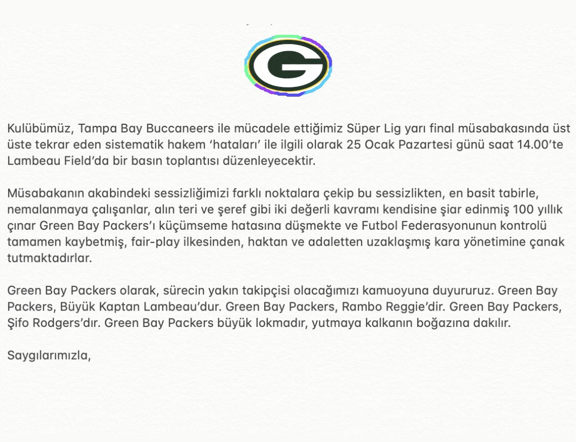 #GoPackGo <a href="/packers/">Green Bay Packers</a> <a href="/Buccaneers/">Tampa Bay Buccaneers</a>