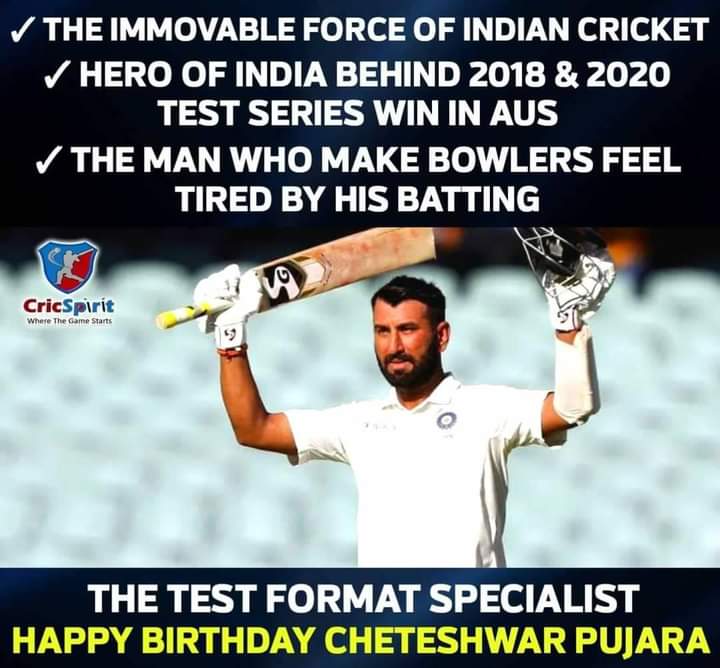 Happy Birthday Cheteshwar Pujara     