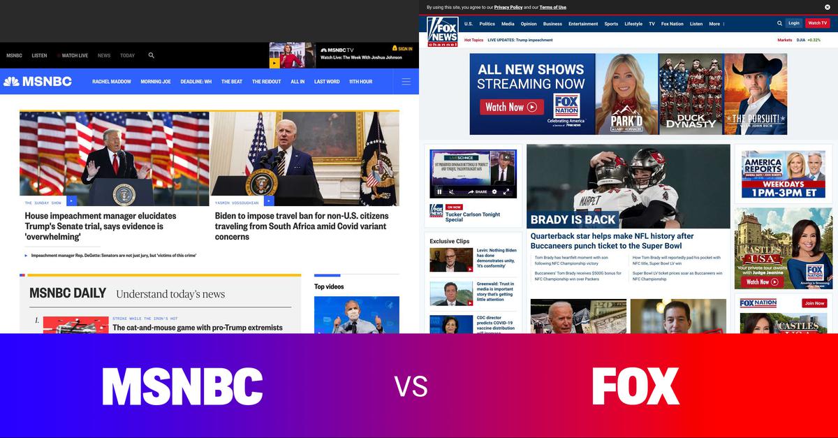 Side by side comparison of the news. Comment on overt bias or under-reporting. Share to support an informed democracy. #news #politics #media #msnbc #cnn #fox - More at: https://t.co/OCTLN0v95U https://t.co/nFdeuGsMRM