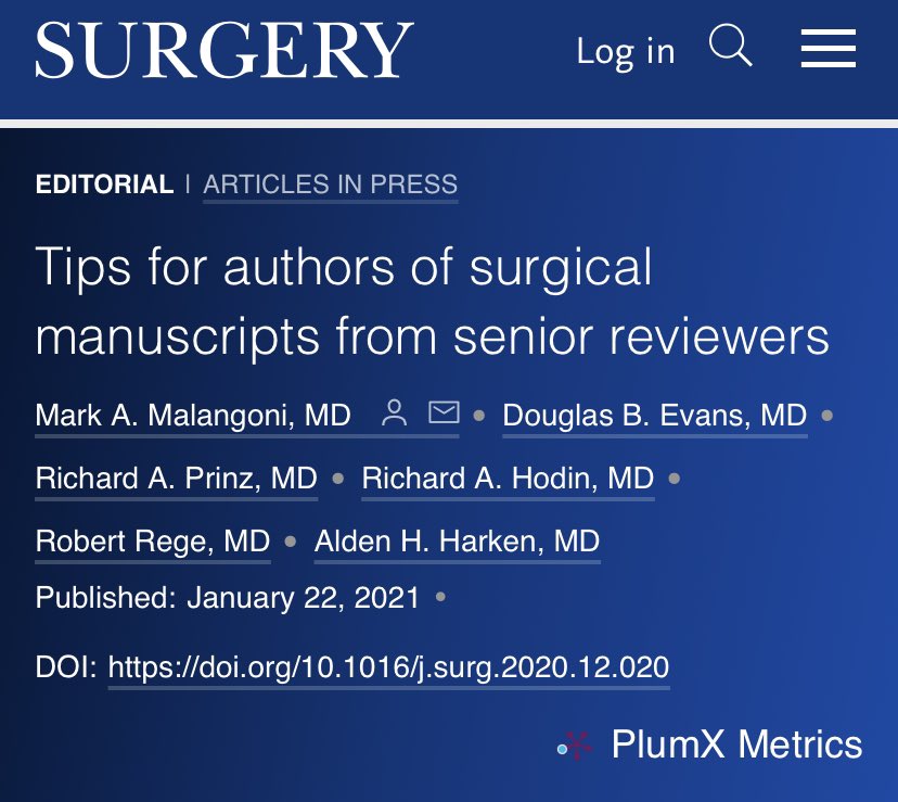 SURGERY Journal tweet media