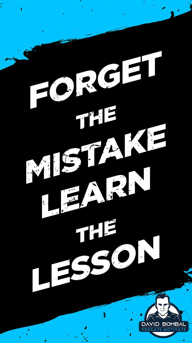 davidbombal's tweet image. Forget the mistake learn the lesson.

#DailyMotivation #inspiration #motivation #bestadvice #lifelessons #changeyourmindset