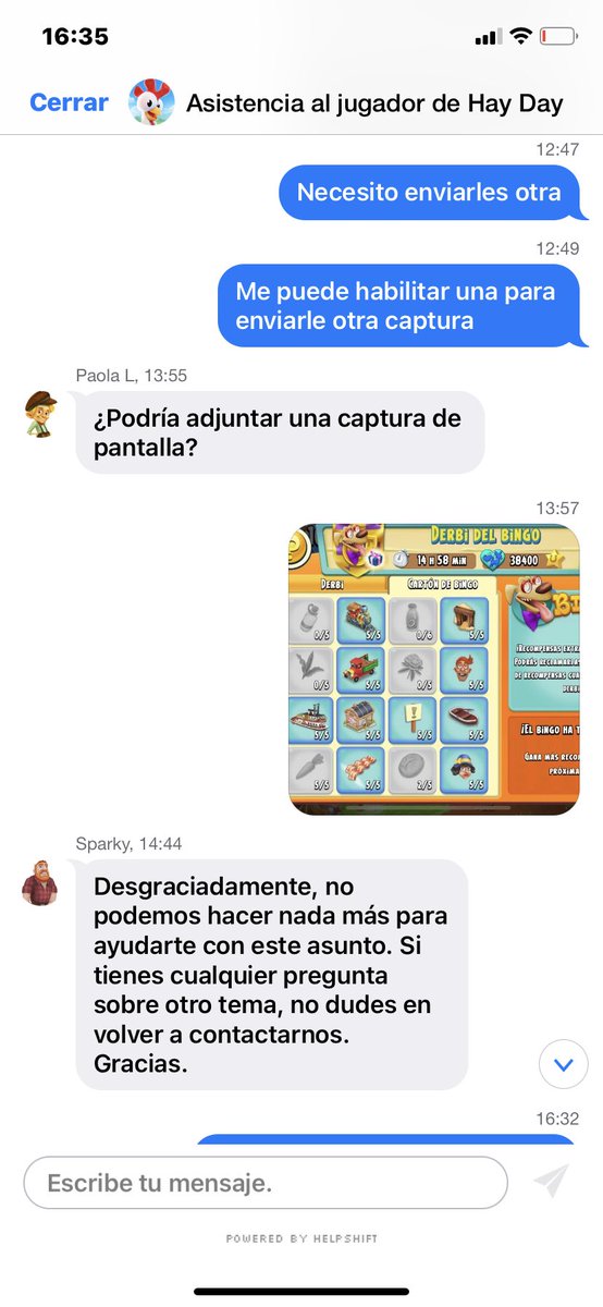Oda1205's tweet photo. Very disappointed, they never give you an answer. untrained developers @hayday https://t.co/qqKKp6NEYc