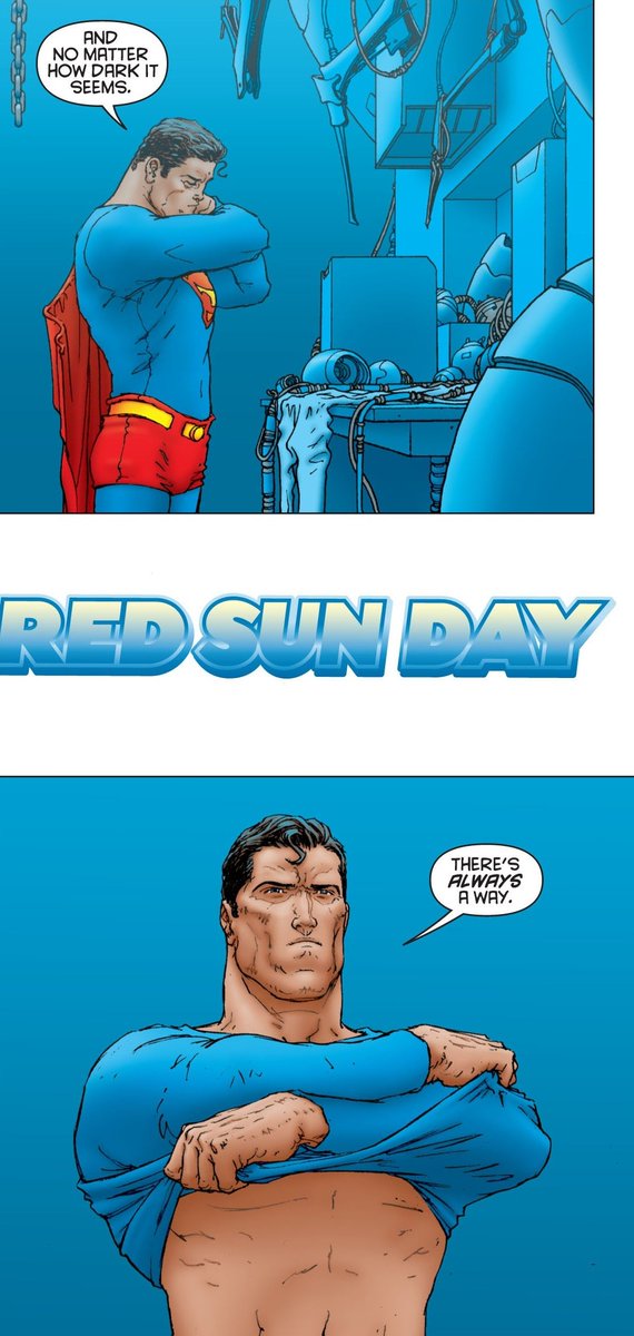 I really like that Morrison always emphasizes Superman as a man ir action. His words of encouragement aren't empty platitudes or patronizing. When he says: "There's always a way", you believe he will find that way.