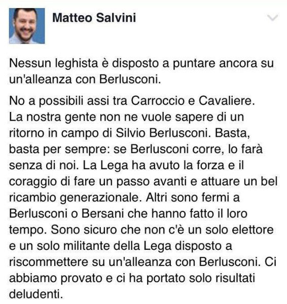 Area51cinqueuno's tweet photo. #Salvini
#BerlusconiPdR
#Iodonotforget👇 https://t.co/QapPv4K9JJ