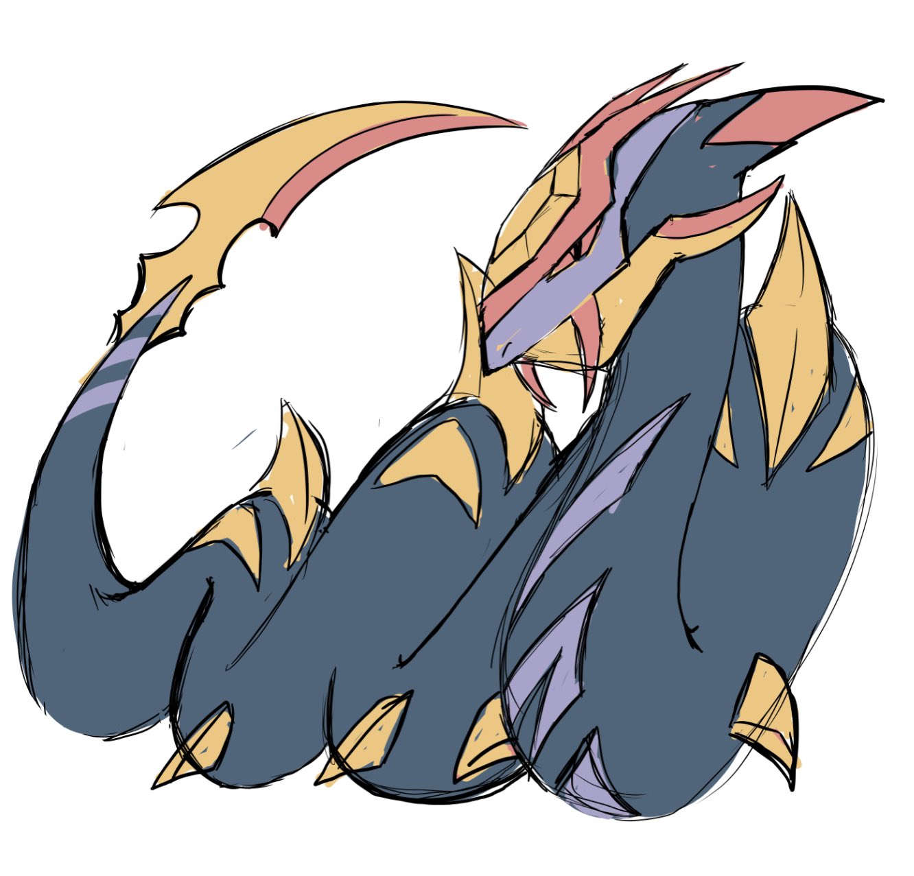 lunya on X: "I've never really done Actual Pokémon stuff... but I was  working on a design for a mega seviper! So it's super messy bc it was more  concept thing than