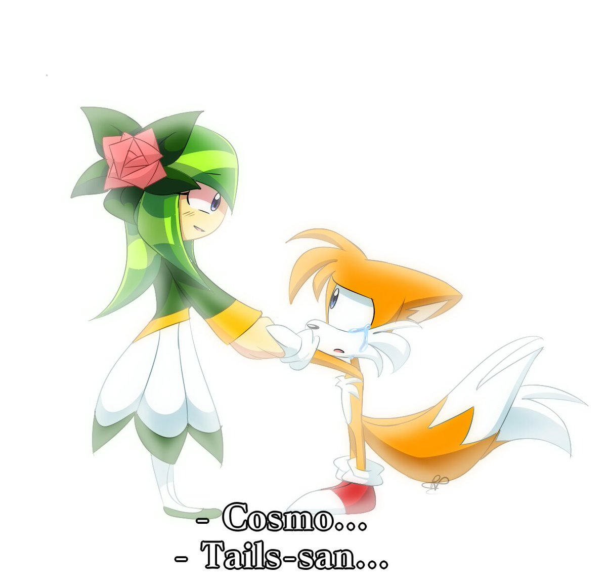 redraw of the moment depression hit me hard #SonicTheHedgehog #sonicx #cosmotheseedrian #TailsTheFox #cosmotheplant #fanart