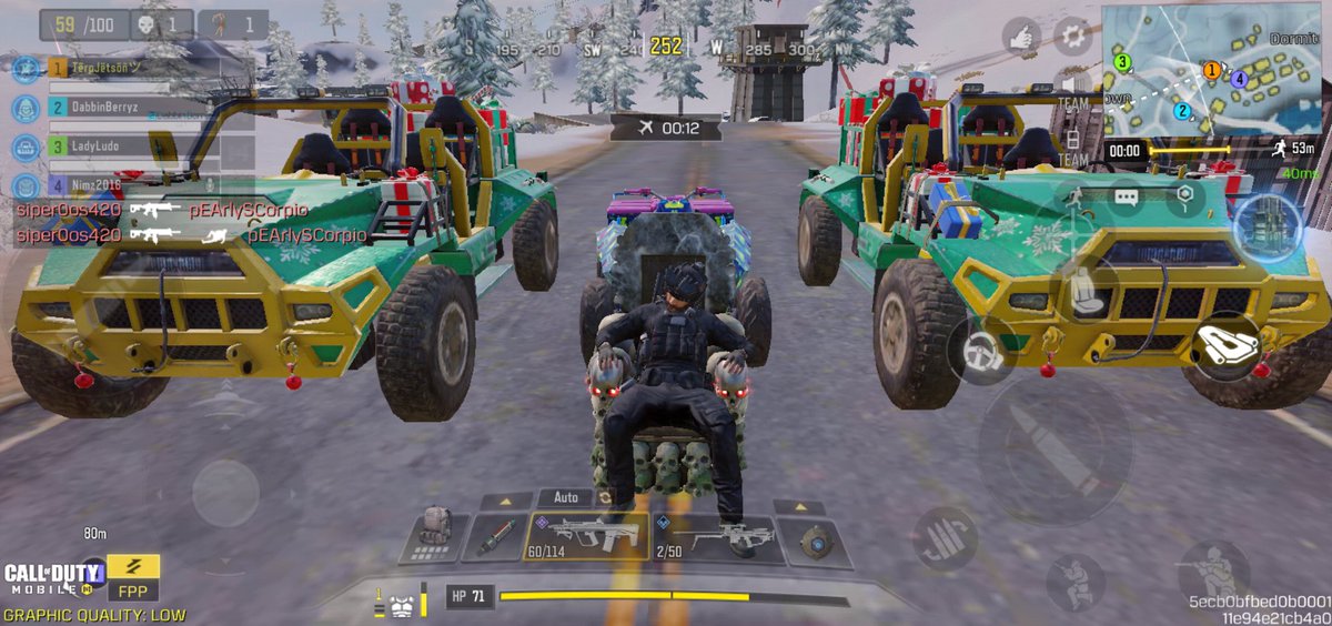 CODM_TerpJetson's tweet photo. When you have a bunch of skins that you like... Enjoy them 😎😎... Captain Price is one of my favorite characters in the Call Of Duty franchise and the vehicle skins?? Well... They speak for themselves 😏 #BetterWatchOut #SantaComingToTown 🎅 #CoD #CoDMobile #gamers #GamerGram https://t.co/K57gqDbPEL