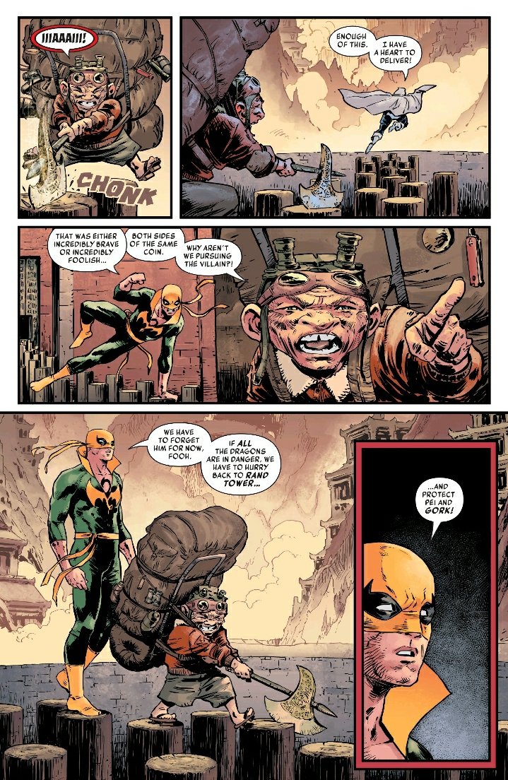 I want to display these two pages in full for reference. They come juuust over halfway through the page count and do mark a significant turning point in the story. I don't have the physical copy yet so I can only hope they fall on a page turn for maximum effect. #HeartOfTheDragon