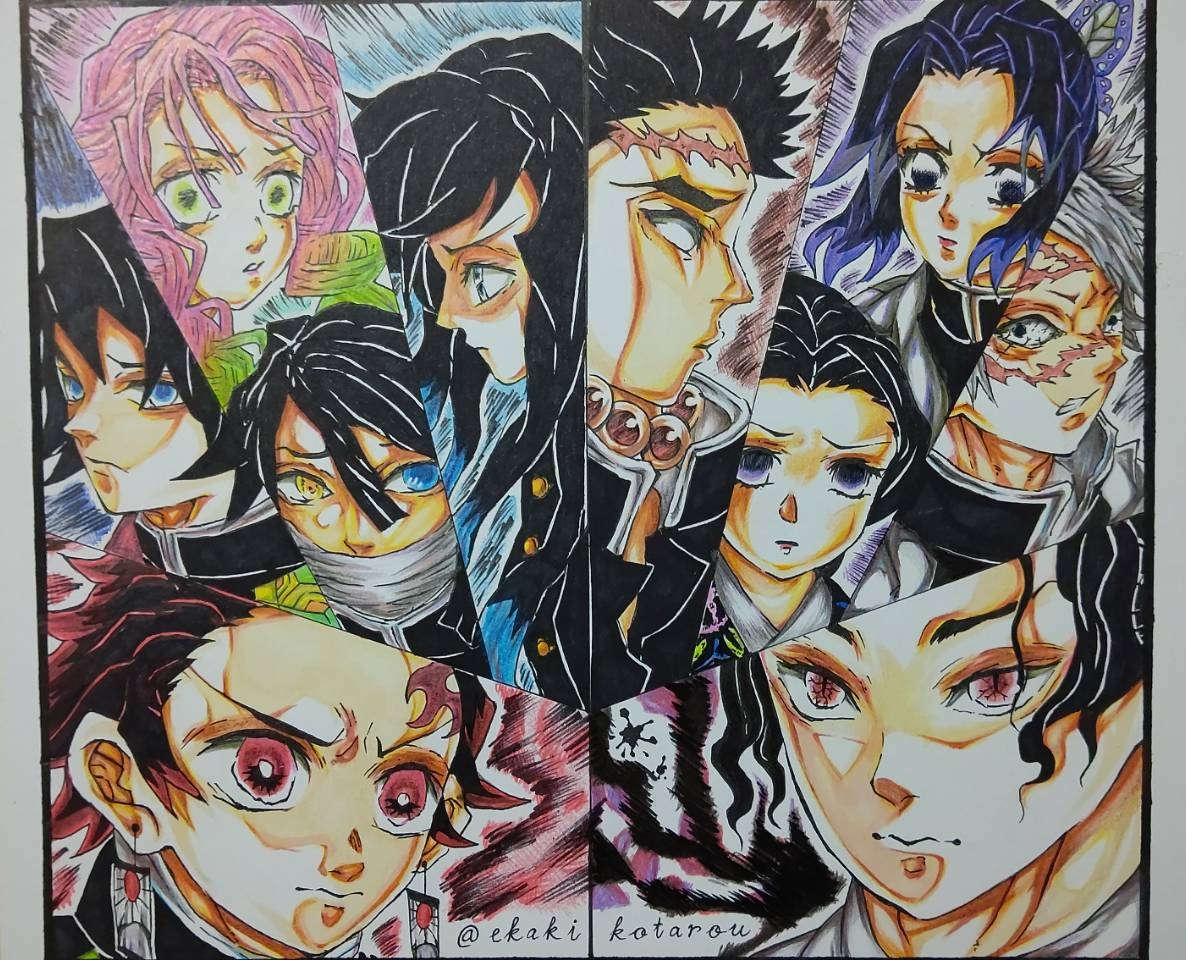 oekakikotarou's tweet photo. 【鬼滅の刃】第140話
「決戦の火蓋を切る」完成しました✨🙌
沢山の方々に見て頂けたら幸せです😭😭✨
#模写　#イラスト
#鬼滅の刃　#竈門炭治郎
#鬼舞辻無惨　#イラスト好きさんと繋がりたい
#絵描きさんと繋がりたい

#拡散希望
#少しでも良いなと思ったらRT
#フォロー大歓迎

宜しくお願いします🙇 https://t.co/mAeMoQYw33