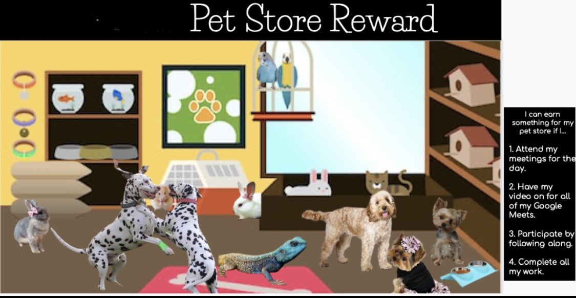 One of my students benefits from a reward system to keep her motivated and on task. I have enjoyed creating personalized reward systems using technology. She loves picking out the theme and the animals she will work towards. It is so important to review expectations each day.