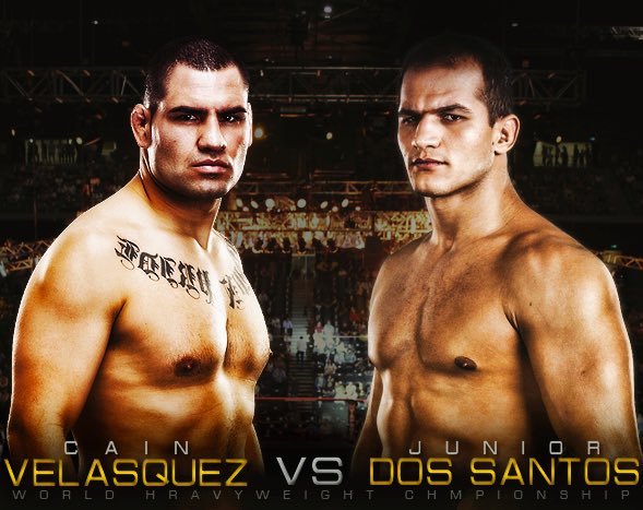 KLMMA2001's tweet photo. Cain Velasquez Vs Junior Dos Santos two of the hardest hitters and acquitted killers to fight for the heavyweight belt, UFC 11 live on Pay-Per-View June, 28th Don’t miss out!!! https://t.co/yyrt7Qesjx