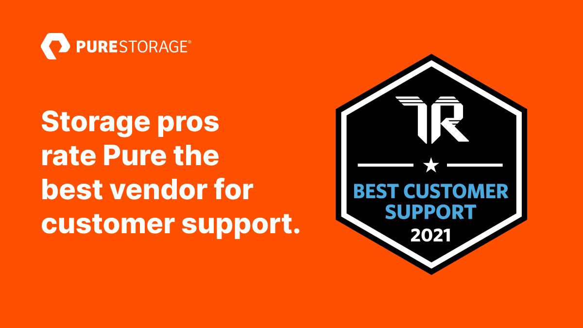 DPendOnStorage's tweet photo. Great customer experiences stand out. TrustRadius has recognized Pure FlashArray™ for Best Customer Support and Best Usability. https://t.co/9u5M1h9AeU https://t.co/5VGgAukX4y