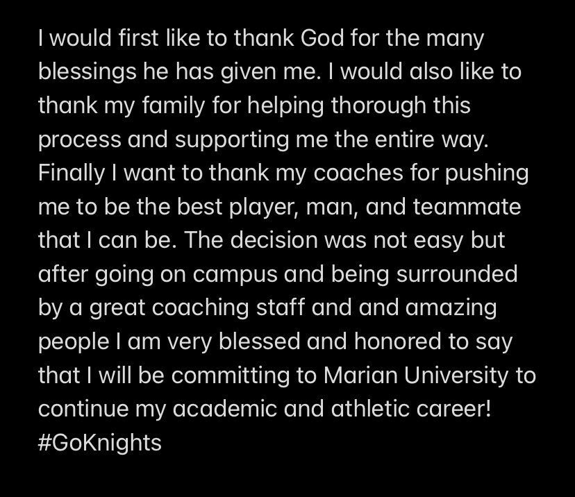 garrett_schantz's tweet photo. I am very blessed and honored to announce my commitment to Marian University #GoKnights @co_rugby @MarianURugby https://t.co/z6YawtOF5o