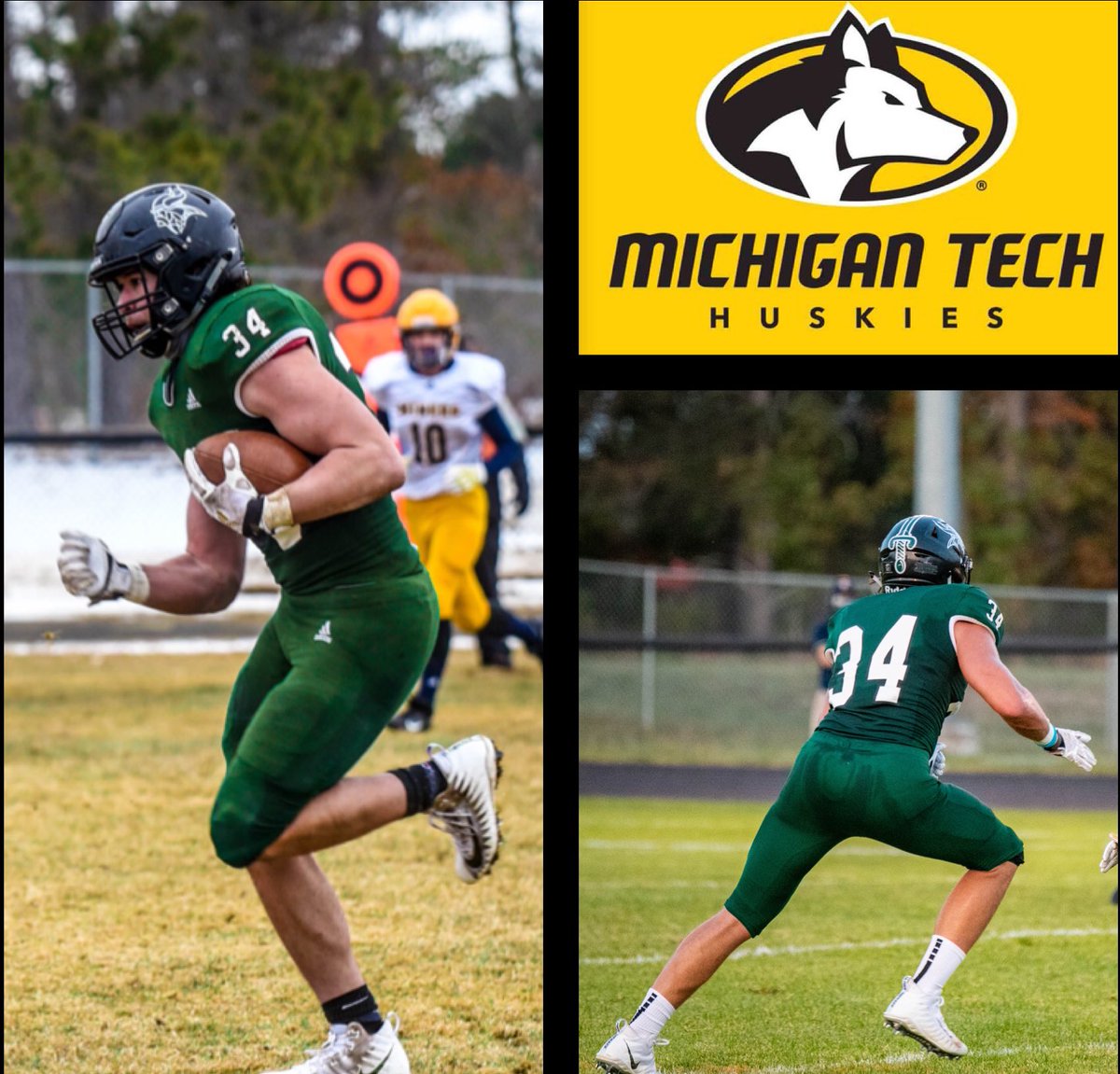 Go Huskies!! 🟡⚫️ Also, thank you <a href="/valpolawgal/">Heather</a>  for the pictures! <a href="/MTUFB/">Michigan Tech Football</a> <a href="/TheD_Zone/">The D Zone</a> <a href="/JamesCook14/">James Cook</a> <a href="/GraylingViking/">Grayling Vikings Football</a>