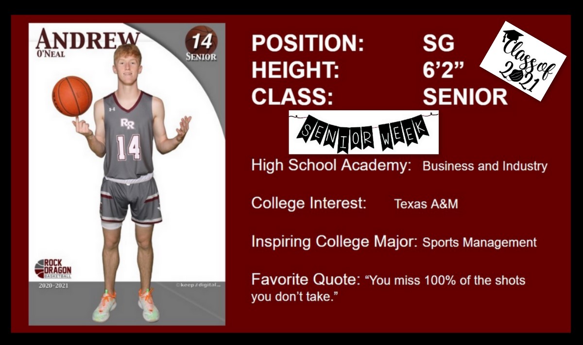 rrhoopsbooster's tweet photo. Congratulations Senior #14 Andrew O’Neal! We are so proud of you! Andrew plans to study Sports Management in college. @FlxAtx #rrhsvarsitybasketball #rockhoops @DragonNationRR @DragonHype_ @ihsfan Photo provided by Keep it Digital® https://t.co/Z26p5Q4GYj #keepitdigital https://t.co/LH4auTPs7D