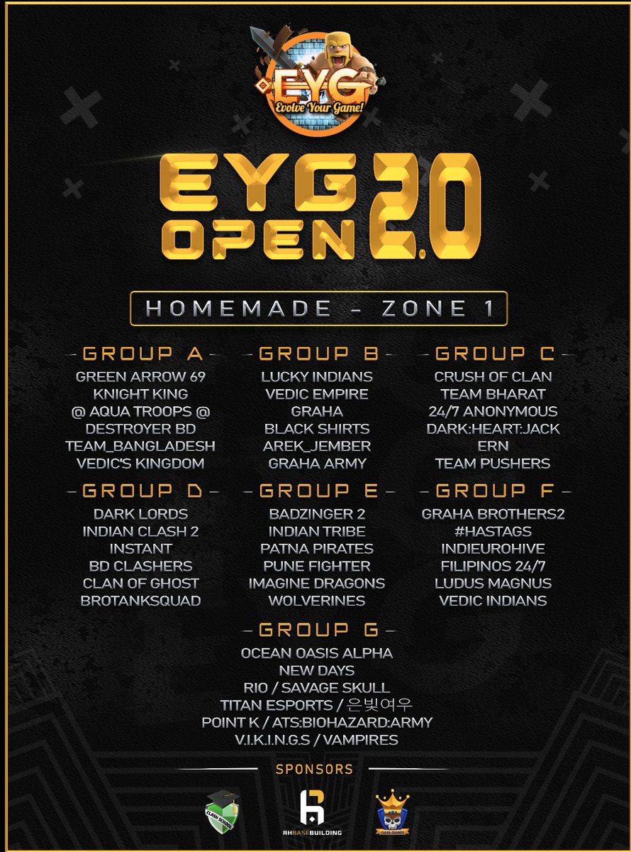 EYG_FamilyCoC's tweet photo. &amp; secondly presenting the homemade division line up https://t.co/AGcnGtpm4R