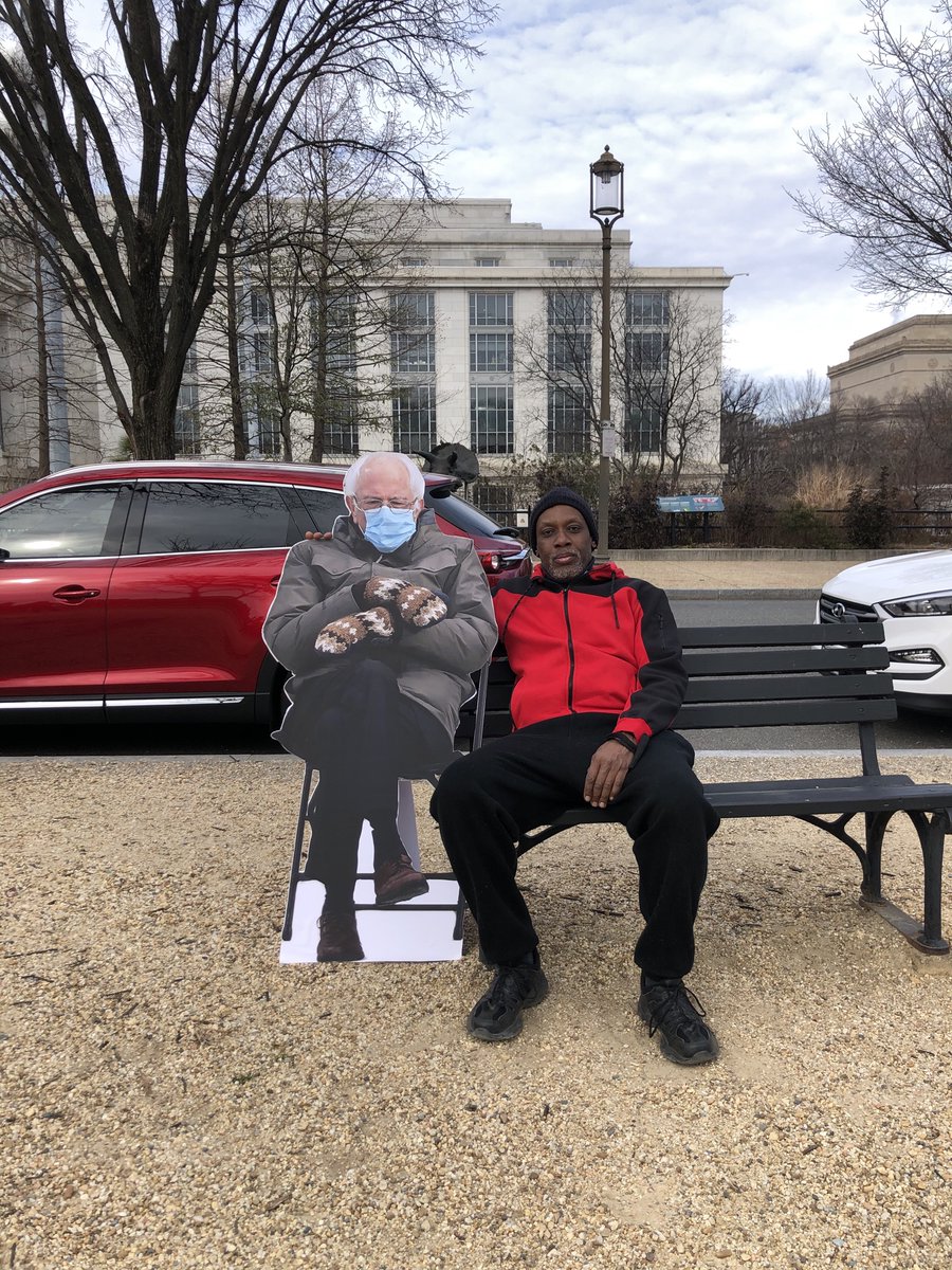 I printed out a life-size cardboard cutout of  @BernieSanders and we took him all over DC. I haven’t experienced that much joy in forever. Thanks, fellow humans! Life is beautiful.  #bernie  #berniememe  #berniecutout