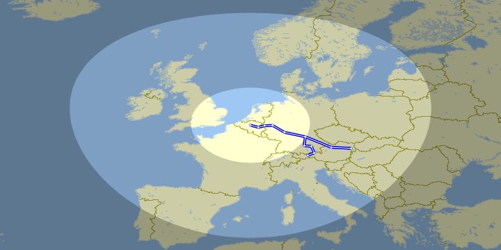 Fast forward  to 2020, night trains run from Brussels once more thanks to ÖBB Nightjet. There is a twice weekly train with portions for Innsbruck and Wien.
