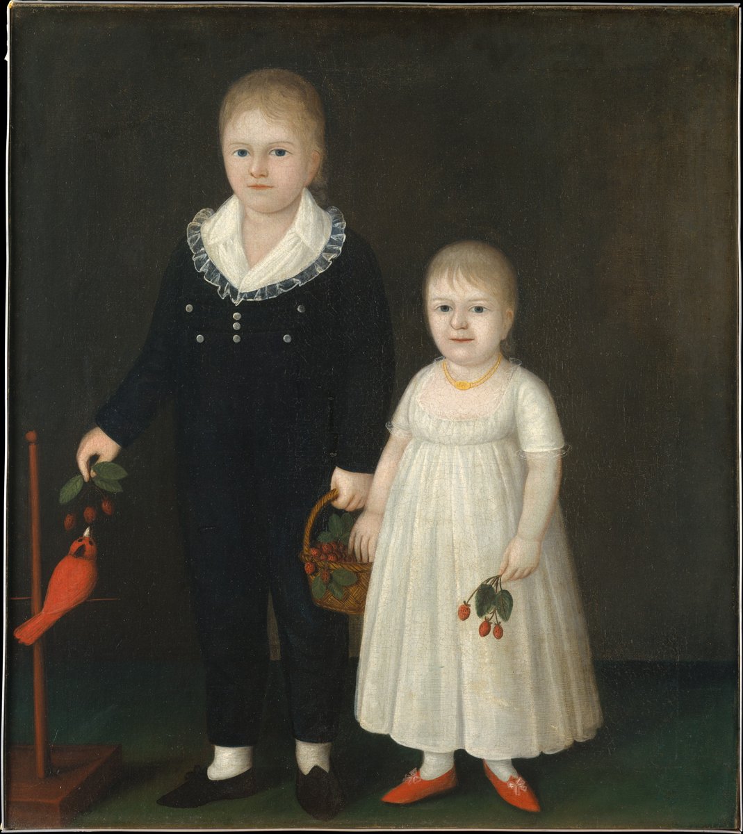 If we go back to the 18th or 19th centuries, we can see very easily that there is NO assignment of pink or blue to anyone. Infants and toddlers were typically dressed in white across the board, and accessory/trim colors were no signal as to gender.