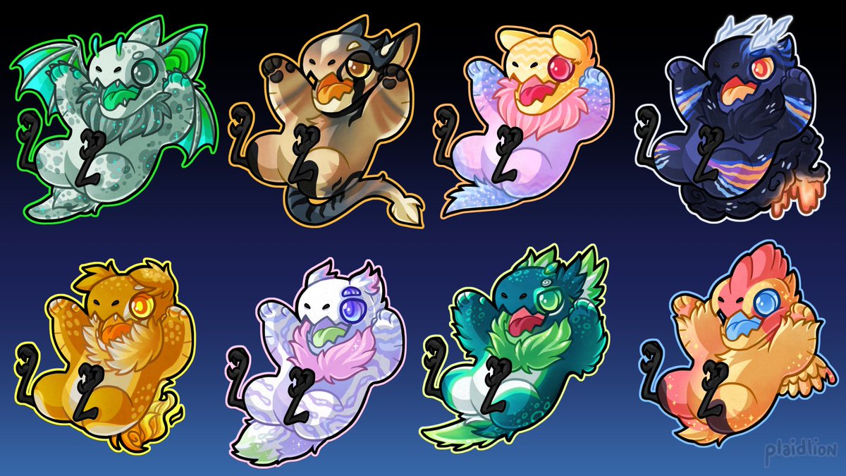 Going to migrate to Twitter from Instagram so reposting old art.  These were all #jolleraptor icons I did for Jolles I own and some that were traded away.

#closedspecies #digitalart #artistontwitter
