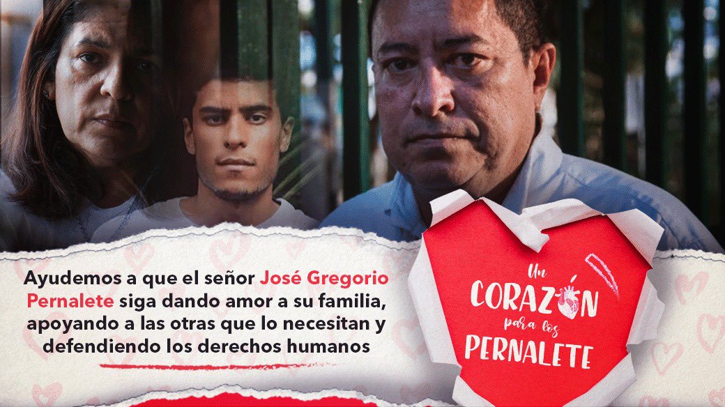 dereckblanco's tweet photo. José Gregorio Pernalete, padre de Juan Pablo Pernalete, joven asesinado en protestas de 2017, requiere nuestro apoyo económico para someterse a operación por un tumor en el corazón. Apelamos a su buena voluntad con este #Gofundme #UnCorazónParaLosPernalete https://t.co/rZQKuJKVVJ https://t.co/xIJuR0YUeU