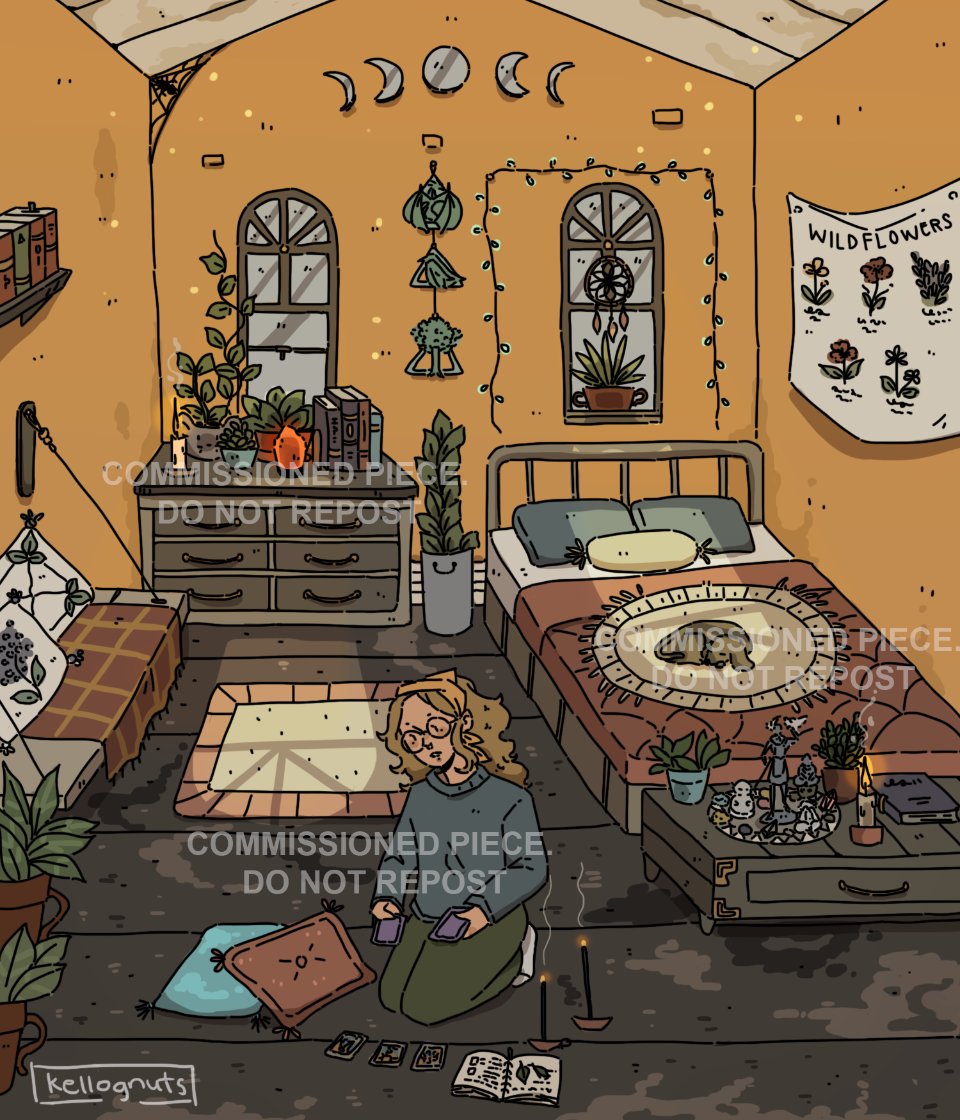 kellognuts's tweet photo. 🌙🌿

—
commissioned piece ✨ #artph https://t.co/2g6VAsWHg0