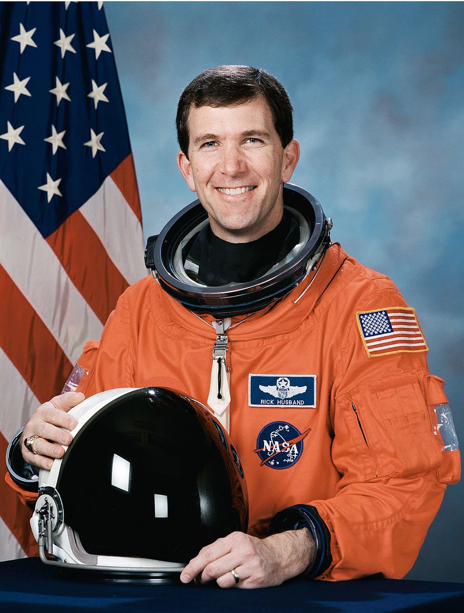Rick Husband was the Commander of STS-107. Before becoming a NASA Astronaut in 1994, he was a test pilot for the United States Air Force. He flew on one previous shuttle mission, STS-96, as the Pilot.
