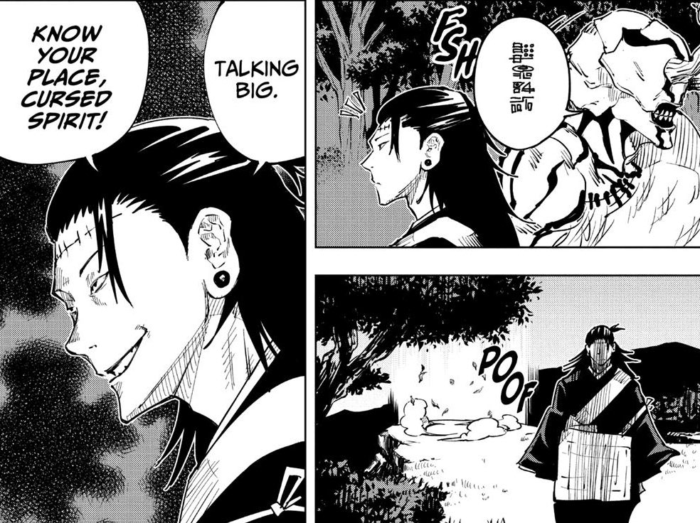 Literally all throughout the story, Geto manipulated the Nature Cursed spirits and Mahito. Took his time & constantly feigned ignorance or stayed out of sight. Literally the perfect mastermind