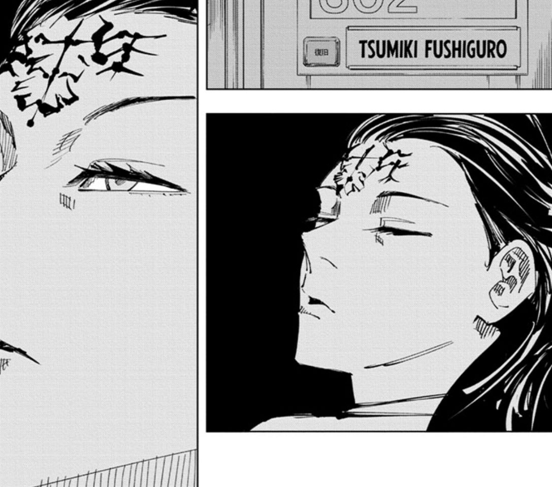 Megumi’s immense sadness because his loved sister was cursed with nobody knowing what happened, as everybody now knows, was also caused by this sorcerer in Geto’s body. This man causes literally every tragedy 