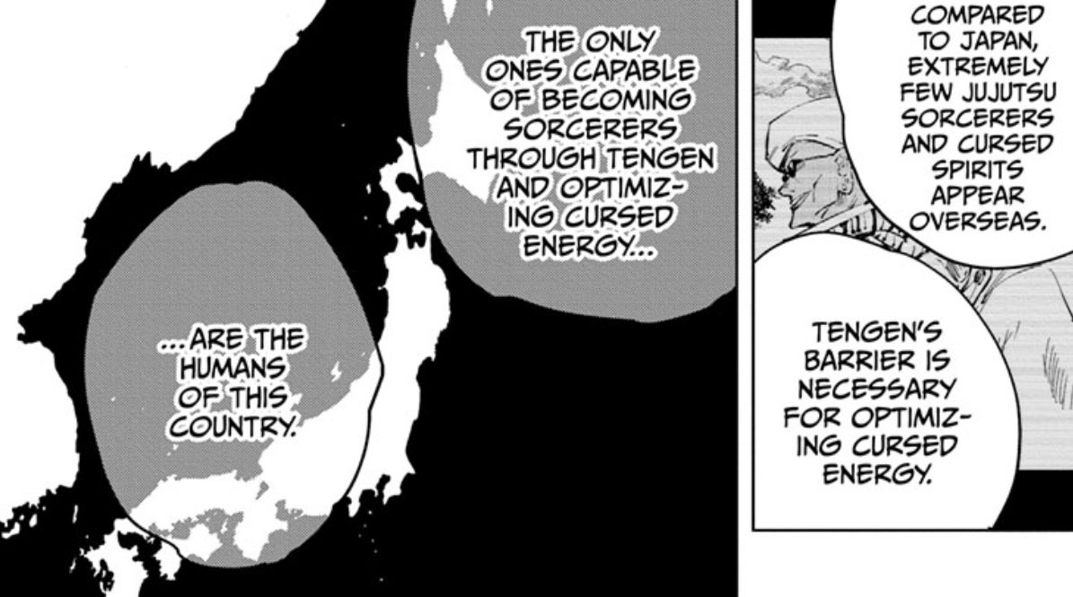 I say this because Tengen’s barrier and therefore Tengen’s life, is beneficial to this sorcerer. He’d want to keep Tengen alive to fulfill his wish to efficiently use cursed energy so if he is behind Tengen’s sudden stabilization, I’m not surprised