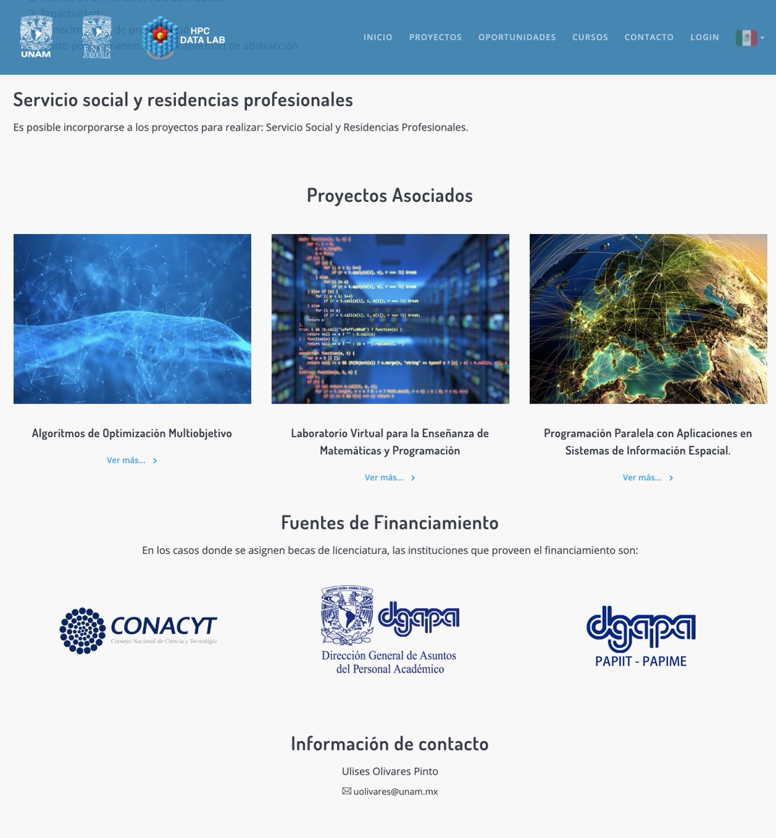 HpcDataLab's tweet image. Proyectos financiados de tesis de licenciatura en el área de computación.

+ Programación web
+ Programación paralela
+ Inteligencia artificial
+ Algoritmos de optimización
+ GIS

Contacto: uolivares@unam.mx

#Tesis  #iA  #GIS 
@UNAM_MX
@EnesJuriquilla

hpclab.unam.mx/undergrad