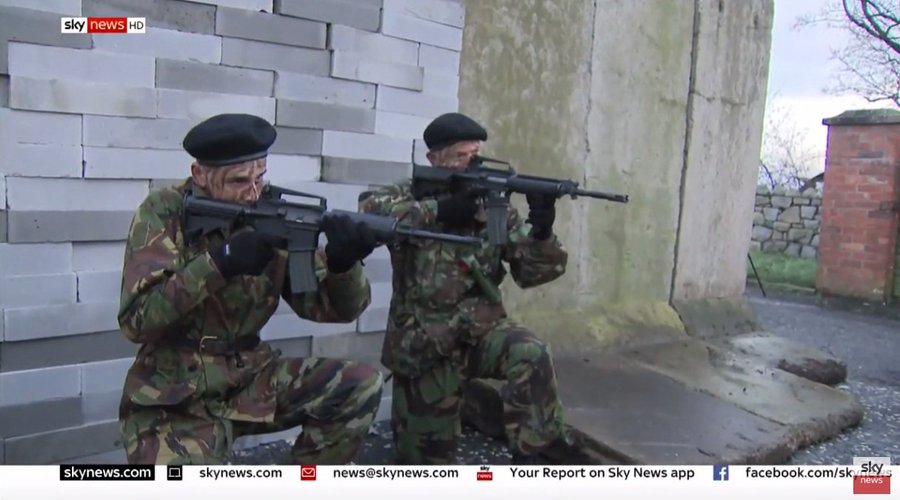 Pic #1: The IRA stunt that Kay is so proud of.Pic #2: A Real IRA Parade.Pic #3: PIRA parade during the Troubles.Damned if those all don't look a bit alike hey.They certainly didn't look like British/Irish soldiers.