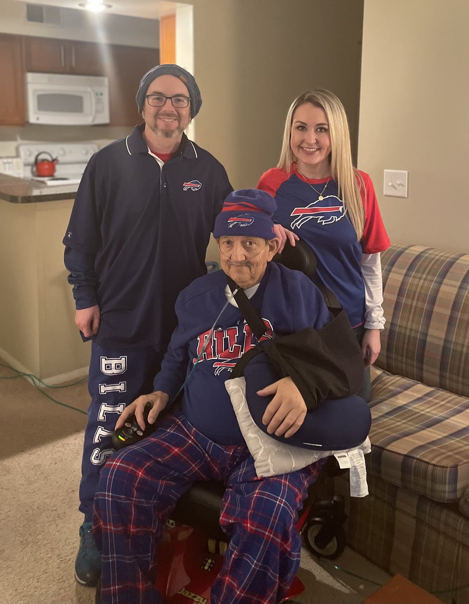 kym_bell4's tweet photo. @BuffaloBills @stefondiggs @JoshAllenQB My dad is out of the hospital just in time for the game!!! Go Bills!!!! #BillsMafia #TeamPops https://t.co/Uhbcv8c72A