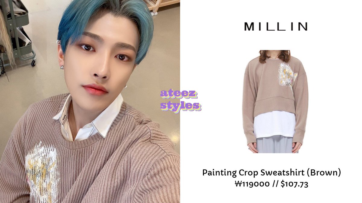 ateezstyles's tweet photo. [210125] #HONGJOONG • 홍중 스웨터셔츠 정보
➖
🖇 #MILLIN Painting Crop Sweatshirt
🔗 https://t.co/SbHoZMI27R
🔎 #whathongjoongwear
➖
#ATEEZ #에이티즈 #김홍중 #홍중 @ATEEZofficial https://t.co/0yDLc3Jym0