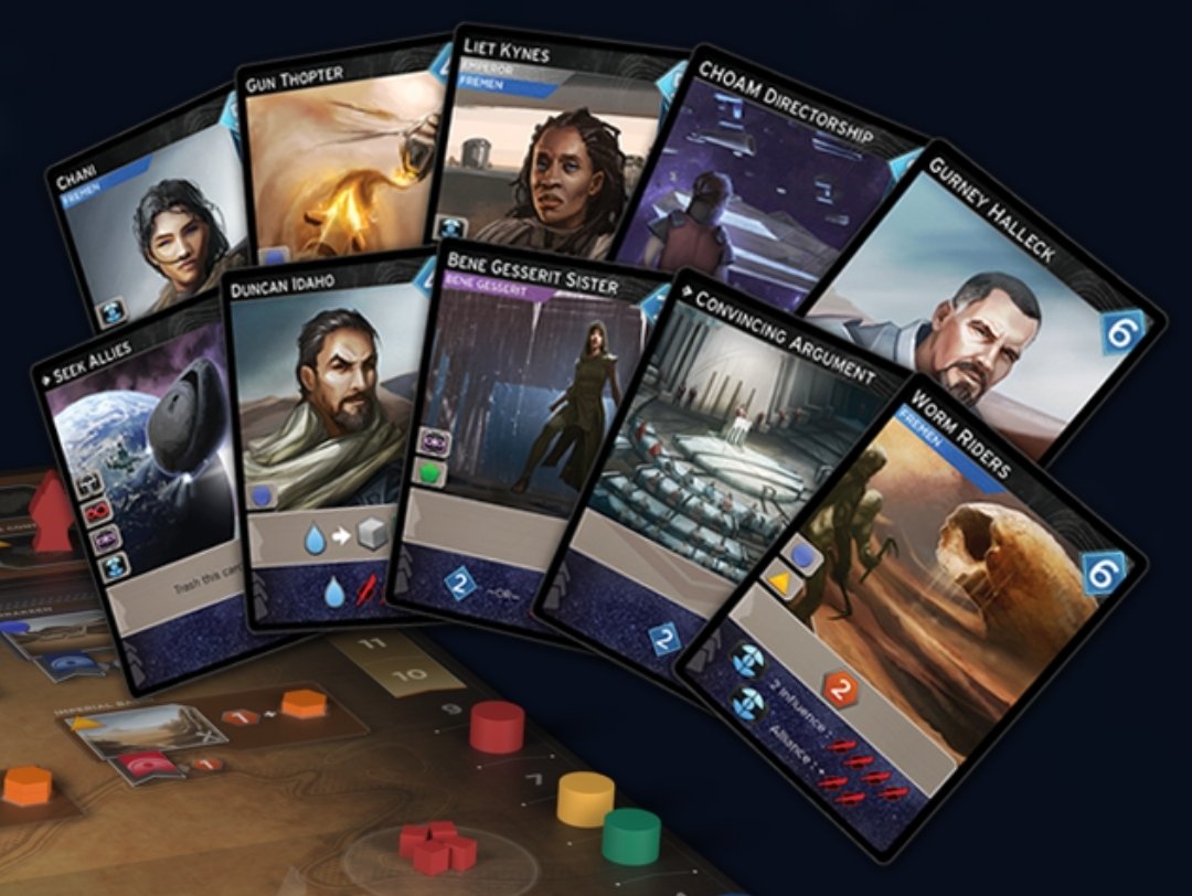 I dug around a bit and found this is their Dune game, and here's what the full cards look like. Would've gotten the OK from me if this came across my metaphorical desk.